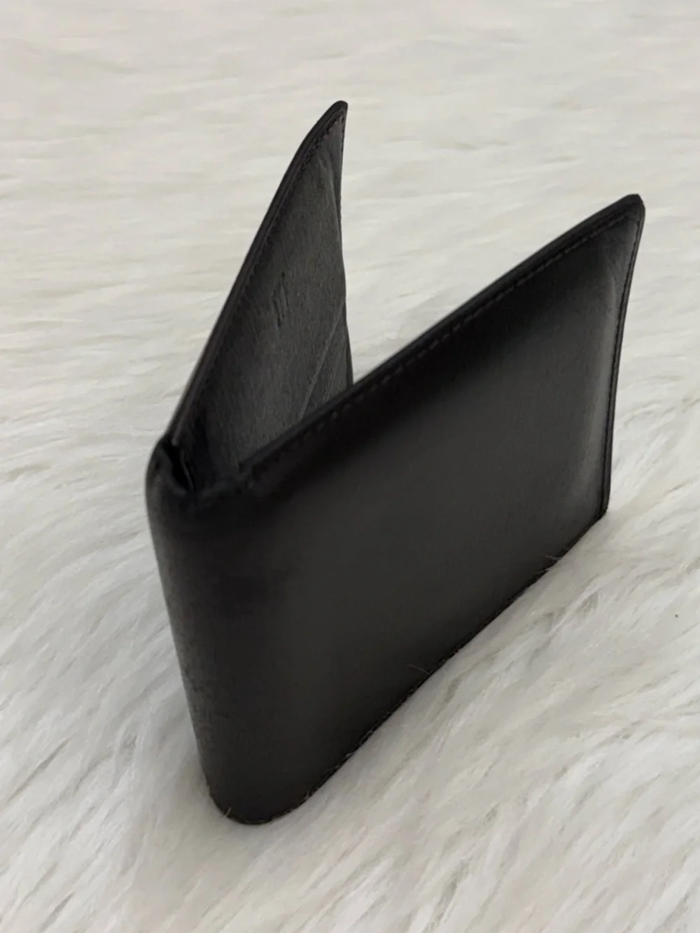 DUNHILL - BLACK SAFFIANO LEATHER MENS BIFOLD WALLET